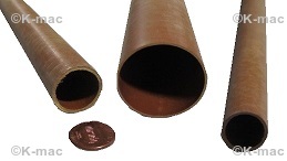 Linen Phenolic Tubes 1/16" Wall Thickness